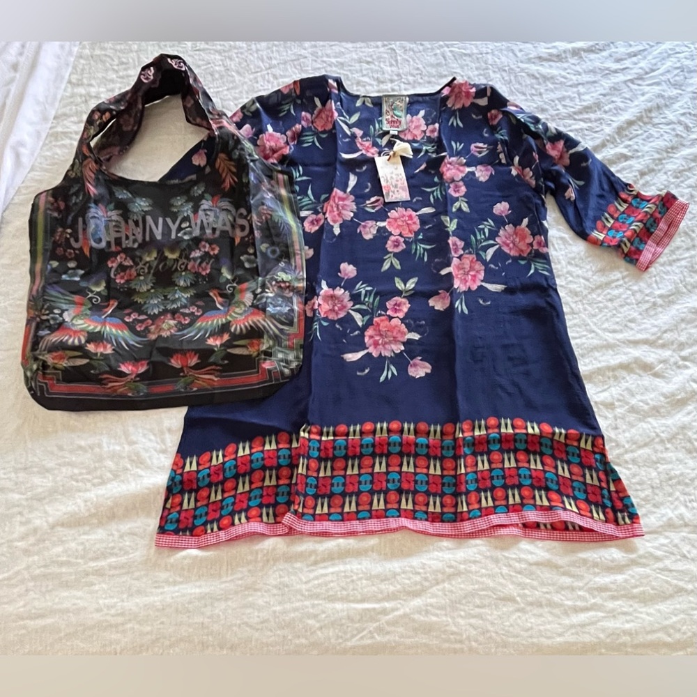 NWT Johnny Was Zado Multi Pattern Women’s Tunic Top Size S